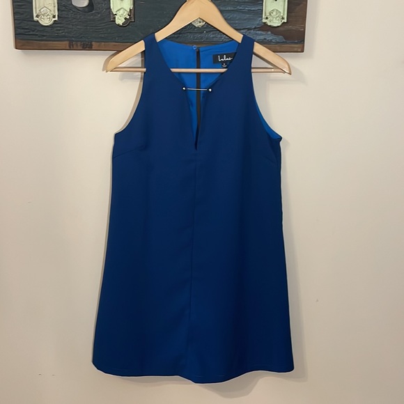 NWOT Lulus Near or Bar Teal Blue Shift Dress Size Small - Picture 10 of 16
